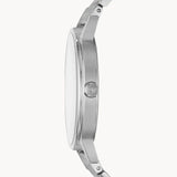 Emporio Armani Kappa Quartz White Dial Silver Steel Strap Watch For Men - AR80014