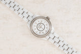 Chanel J12 Quartz Diamonds White Dial White Steel Strap Watch for Women - J12 H3110