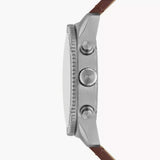 Fossil Brox Multifunction Green Dial Brown Leather Strap Watch for Men - BQ2801