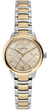 Burberry The Classic Champagne Gold Dial Two Tone Steel Strap Watch for Women - BU10118