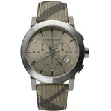 Burberry The City Smoked Brown Dial Brown Leather Strap Watch for Men - BU9361