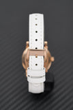 Burberry The City White Dial White Leather Strap Watch for Women - BU9209