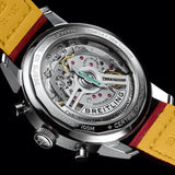 Breitling Top Time B01 Ford Thunderbird White Dial Red Leather Strap Watch for Men - AB01766A1A1X1