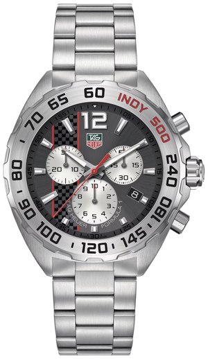 Tag Heuer Formula 1 Chronograph Grey Dial Silver Steel Strap Watch for Men - CAZ1114.BA0877