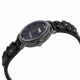 Coach Delancey Black Dial Black Leather Strap Watch For Women - 14502816