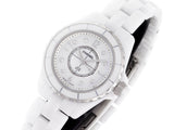 Chanel J12 Diamonds Quartz Mother of Pearl White Dial White Steel Strap Watch for Women - J12 H2570