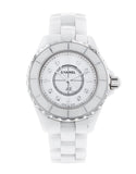 Chanel J12 Diamonds Quartz Ceramic White Dial White Steel Strap Watch for Women - J12 H2422