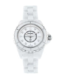 Chanel J12 Diamonds Quartz Mother of Pearl White Dial White Steel Strap Watch for Women - J12 H2570