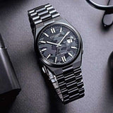 Citizen Tsuyosa Automatic Camouflage Black Dial Black Steel Strap Watch For Men - NJ0155-87E