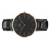 Daniel Wellington Classic Reading Black Dial Black Leather Strap Watch For Men - DW00100129