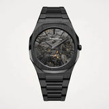 D1 Milano Ultra Thin Two Tone Black Steel Strap Watch for Men - D1-UTBJ31