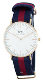 Daniel Wellington Classic Oxford White Dial Two Tone NATO Strap Watch For Women - DW00100029