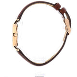 Daniel Wellington Classy St Mawes White Dial Brown Leather Strap Watch For Women - DW00100059
