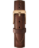 Daniel Wellington Petite St Mawes Black Dial Brown Leather Strap Watch For Women - DW00100169