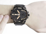 Diesel Big Daddy Chronograph Black Dial Black Steel Strap Watch For Men - DZ7312