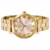 Michael Kors Norie Gold Dial Two Tone Steel Strap Watch for Women - MK3586