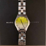 Marc Jacobs Henry Yellow Dial Silver Steel Strap Watch for Women - MBM3201