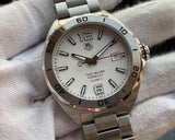 Tag Heuer Formula 1 Calibre 5 Automatic White Dial Silver Steel Strap Watch for Men - WAZ2114.BA0875