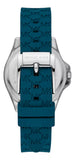 Michael Kors Mini Pilot Pave Blue Dial Blue Silicone Strap Watch for Women - MKO1004
