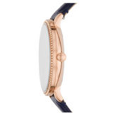 Fossil Jacqueline White Dial Blue Leather Strap Watch for Women - ES4291