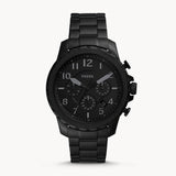 Fossil Bowman Chronograph Black Dial Black Steel Strap Watch for Men - FS5603
