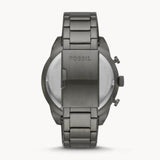 Fossil Bronson Chronograph Blue Dial Grey Steel Strap Watch for Men - FS5711