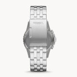 Fossil FB-01 Chronograph Black Dial Silver Steel Strap Watch for Men - FS5864
