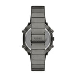 Fossil Retro Analog-Digital Black Dial Grey Steel Strap Watch for Men - FS5892