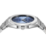 D1 Milano Ultra Thin Blue Dial Silver Steel Watch for Men - D1-UTBJ03