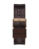 Guess Edge Chronograph Brown Dial Brown Leather Strap Watch For Men - GW0492G2