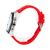 Guess Momentum Black Dial Red Rubber Strap Watch for Men - GW0263G3
