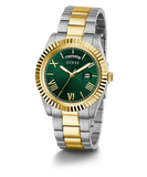 Guess Connoisseur Green Dial Two Tone Steel Strap Watch for Men - GW0265G8