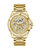 Guess Queen Quartz Gold Dial Gold Steel Strap Watch For Men - GW0497G2