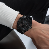 Guess Duke Glitz Crystals Black Dial Black Steel Strap Watch For Men - GW0576G3
