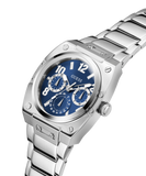 Guess Prodigy Chronograph Blue Dial Silver Steel Strap Watch For Men - GW0624G1