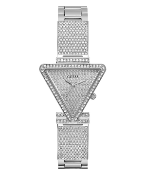 Guess Fame Quartz Crystals Silver Dial Silver Steel Strap Watch For Women - GW0644L1