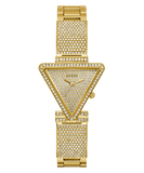 Guess Fame Crystals Gold Dial Gold Steel Strap Watch For Women - GW0644L2