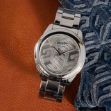 Guess Cubed Analog Silver Dial Silver Steel Strap Watch For Women - GW0606L1