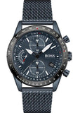 Hugo Boss Pilot Edition Chronograph Blue Dial Blue Mesh Bracelet Watch for Men - 1513887