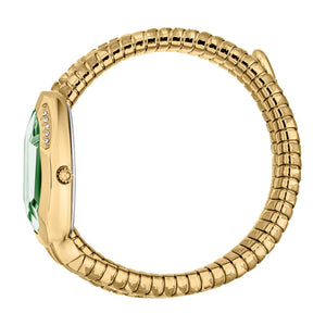 Just Cavalli Taglio Green Dial Gold Steel Strap Watch for Women - JC1L226M0035