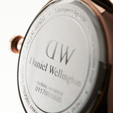 Daniel Wellington Dapper Reading White Dial Black Leather Strap Watch For Men - DW00100107