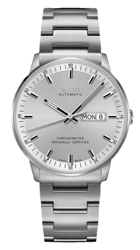 Mido Commander II Automatic Chronometer Silver Dial Silver Steel Strap Watch For Men - M021.431.11.031.00