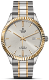 Tudor Style Automatic Silver Dial Two Tone Steel Strap Watch for Men - M12713-0003