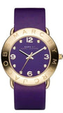 Marc Jacobs Amy Purple Dial Purple Leather Strap Watch for Women - MBM1151