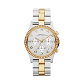 Marc Jacobs Henry Chronograph Silver Dial Two Tone Steel Strap Watch for Women - MBM3197