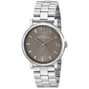 Marc Jacobs Baker Brown Dial Silver Steel Strap Watch For Women - MBM3329