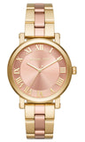 Michael Kors Norie Gold Dial Two Tone Steel Strap Watch for Women - MK3586