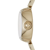 Marc Jacobs Courtney Mother of Pearl Black Dial Gold Steel Strap Watch for Women - MJ3460
