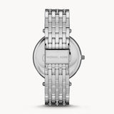 Michael Kors Darci Orange Dial Silver Stainless Steel Strap Watch for Women - MK3218