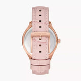 Michael Kors Sage Three-Hand Mother of Pearl Pink Dial Pink Leather Strap Watch for Women - MK4820